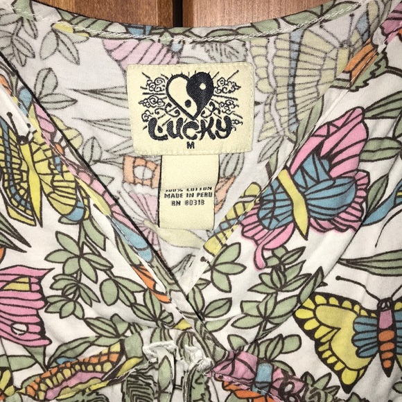 Vintage Inspired Lucky Brand Spaghetti Strap Tank - Picture 2 of 3